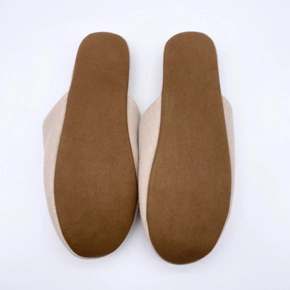 NakedCashmere Mule Slipper In Barley Large 9/10 NWT
